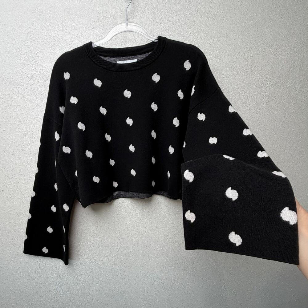 Current Elliott Weslan Polka Dot Cropped Sweater Women's US S Size 1